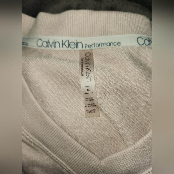 Calvin Klein Performance Womens Cinched Cropped Sweatshirt - Picture 10 of 11